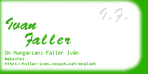 ivan faller business card