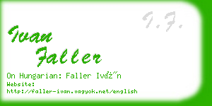 ivan faller business card